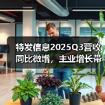 特发信息2025Q3营收同比微增,主业增长带动利润改善(图1) 特发信息2025Q3营收同比微增,主业增长带动利润改善(图1)