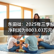 东田微:2025年三季报净利润为8003.03万元 东田微:2025年三季报净利润为8003.03万元