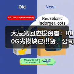 太辰光回应投资者:800G光模块已供货,公司经营状况如何? 太辰光回应投资者:800G光模块已供货,公司经营状况如何?